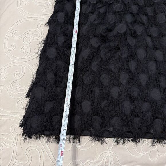 Anthropologie Roxie Black Fringe Mini Dress Textured Sleeveless Size 2 Party - Picture 10 of 10